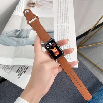 Banda Para Huawei Assistir Ajuste 2 Pulseira de Couro Esporte Smartwatch Substituição pulseira de Retro loop Pulseira Bracelete Fit2 Acessórios