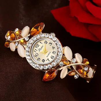 As Mulheres Do Vintage Relógios De Quartzo Para Mulheres Strass Pulseira De Ouro Relógio De Senhoras De Vestido De Luxo, Relógio De Pulso Relógio Relógio Feminino