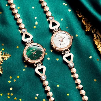 2021New de Moda High-end Relógio para Mulheres de Diamante a parte Superior do Espelho Marca de Luxo do Aço de Tungstênio Impermeável Relógio de Quartzo Mulheres relógio de Pulso