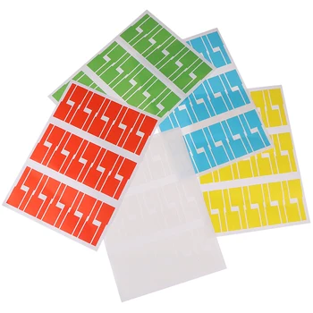 30pcs/folha Auto-adesiva Cabo Adesivo Impermeável Etiquetas de Identificação as Etiquetas Organizadores Colorido Etiquetas de Identificação