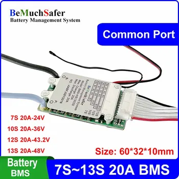 7S 10S 12S 13S 20A BMS Porta Comum Com Interruptor On/Off Sensor de Temperatura 7S20A 10S20A 12S20A 13S20A 24V, 36V 43.2 V 48 V para DIY