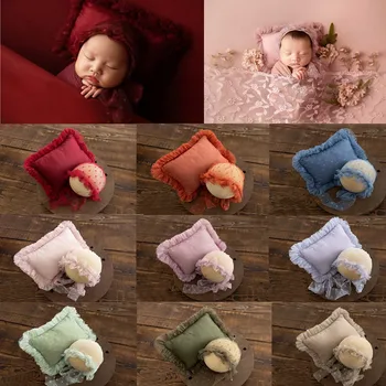 Fotografia De Recém-Nascido Adereços De Renda Chapéu Travesseiro De Bebê Menina Headwear Bebê Fotografia Acessórios