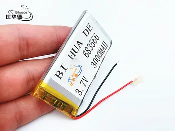 li-po 1pcs/monte 683566 3.7 V bateria de polímero de lítio de 3000 mah DIY móvel de urgência poder cobrar tesouro bateria