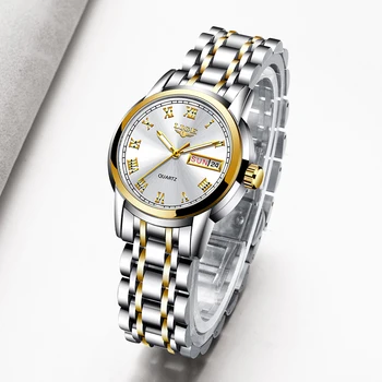 2021New LIGE Luxo Relógios de Senhoras Mulheres Impermeável do Ouro de Rosa, Mulher de Pulso Relógio Marca de Topo Pulseira Relógio de Presente de Relógio Feminino