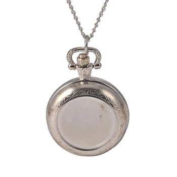 7006Exquisite e simples de quartzo relógio de bolso de personalidade de design de prata groove relógio de bolso, com colar