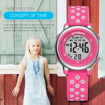 Miúdos Lindo Relógio Para Meninas Meninos À Prova D'Água Digital Led Relógio De Pulseira De Silicone Macio De Esportes Relógios Relógios Horas Dropshipping
