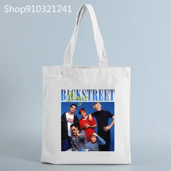 Mulheres BSB Shopper Sacos Impressos Backstreet Boys Gráfico Saco de Compras Casual Bolsas de Mulheres de Moda de Ombro, Bolsas das Mulheres
