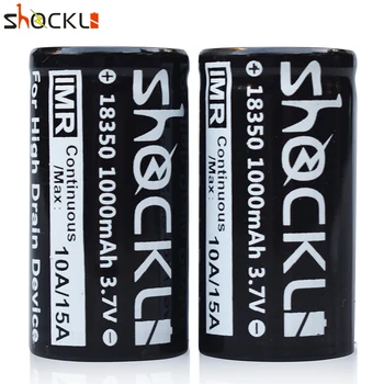 2-10pc Shockli I8350 bateria de 1000mAh bateria de lítio de 3,7 V bateria recarregável IMR 10A para lanternas de LED, lanterna,máquina fotográfica digital