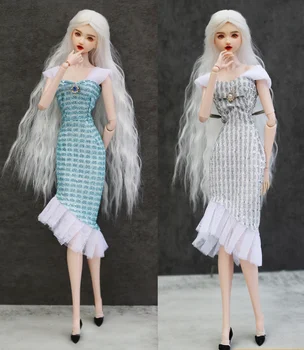 Bling vestido sereia / 30cm boneca de vestuário de roupa vestido de saia vestido cheio De 1/6 Xinyi FR ST roupa da Boneca Barbie Natal