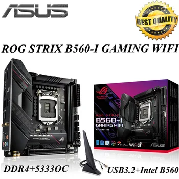 100% LGA 1200 Asus ROG STRIX B560-I JOGOS de WIFI placa-Mãe DDR4 64GB PCI-E 4.0 M. 2 USB3.2 Overloque Intel B560 Placa-mãe Nova
