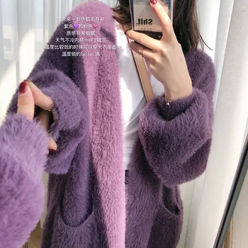 Elegante Fofo Mulheres de Peles Casaco coreano Streetwear Outono E Inverno Quente de Pelúcia Teddy Casaco Mulheres Solta Plus Size Camisola