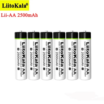 Liitokala 1,2 V AA 2500mAh pilhas Recarregáveis Ni-MH aa para a Temperatura de arma de controle remoto de rato de brinquedo as baterias