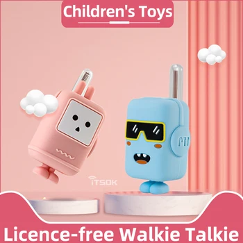 iTSOK Crianças Walkie Talkie 2Pcs Mini Transceptor Portátil de Telefone de duas vias de Rádio Interfone Crianças de Aniversário, Brinquedos de Presente Menino Menina