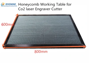 600x800mm Favo de mel de Mesa a Laser, Máquina de Mel Pente do Laser do CO2 do Gravador de Corte de Malha de Aço para Estamparia de Máquina de Corte