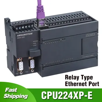 CPU224XP CPU224-E PLC, com Porta Ethernet Substituir Siemens S7-200 Programma Digital 14/10O Analógico 2AI 1AO Relé Transistor Tipo de