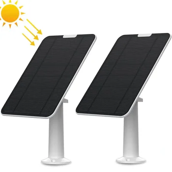 2 Peças Pack Impermeável Painéis de energia Solar Carregador de Bateria Solar Continua a Carregar a Câmera de Segurança para Eufy Piscar Reolink Anel etc.