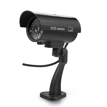Falso, Fictício Smart Câmera da Bala Impermeável ao ar livre Indoor de Segurança CCTV Câmera de Vigilância Com LED Vermelho Piscando Frete Grátis