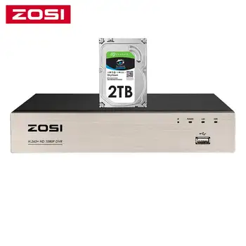 ZOSI H. 265+ 4 em 1 CCTV DVR 8CH de Segurança TVI DVR 1080P Gravador de Vídeo Digital HDMI Saída de Vídeo Suporte ao iPhone Android Telefone