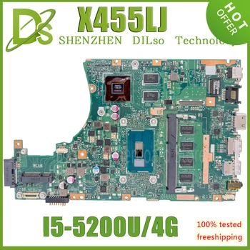 X455LJ placa-mãe da ASUS Para X455LD X455L R454L X455LF X455LB K455L A455L REV 3.1 2.1 Laptop placa-Mãe I3/I5/I7 4GB GT820 GT920