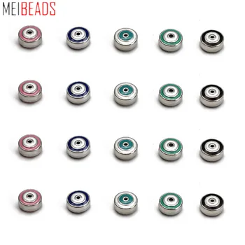 Meibeads 10pcs/Lot Sorte Olho Esferas de Conectores para Fazer a Jóia de Diy turco Pulseira Colar Para Mulheres Olho Mau Acessórios