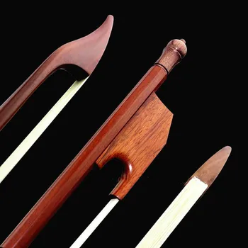 1pcs Melhor profissional de estilo barroco do Brasil de madeira preta violoncelo 4/4 arco,Sibéria branco cavalinha,Muito leve peso