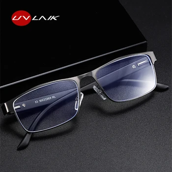 UVLAIK Óculos de Leitura Homens de Negócios Liga de Óculos Hipermetropia Presbiopia de Óculos de grau Armação 1.0 1.5 2.0 2.5 3.0 3.5 4.0