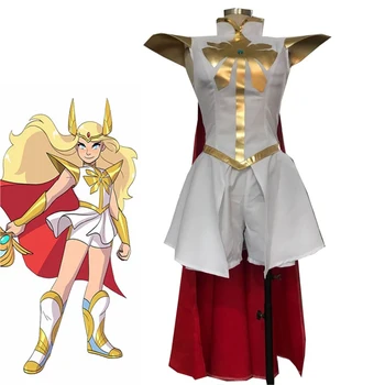 Anime She-Ra - a Princesa do Poder, Ela Ra Cosplay Traje Mulheres vestem Roupas de Halloween Fantasias de Carnaval